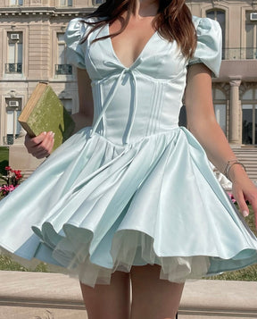 House of cb blue satin mini